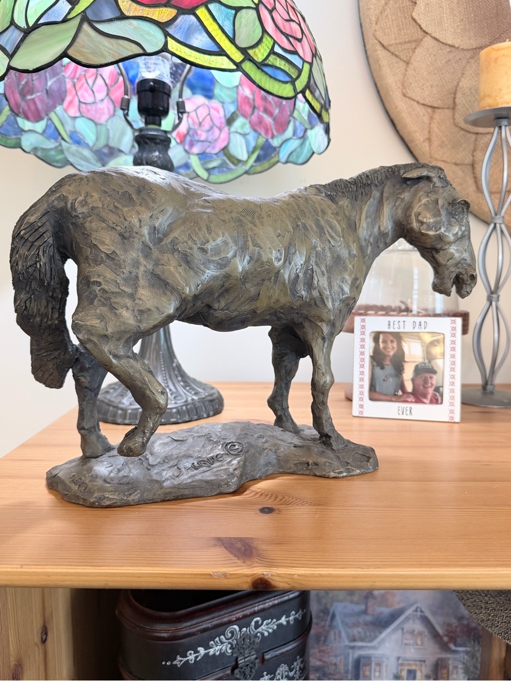 Signed Jacque Lewis Horse Sculpture